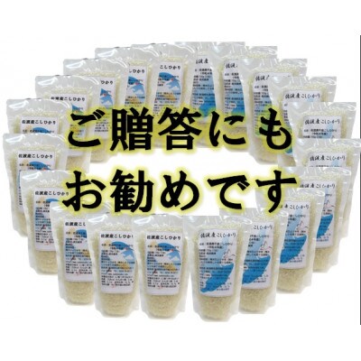 【令和7年産】佐渡高千産コシヒカリ 精米 150g×20袋　真空包装