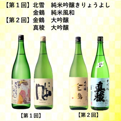 【毎月定期便】佐渡のお酒 1800ml×2本全6回