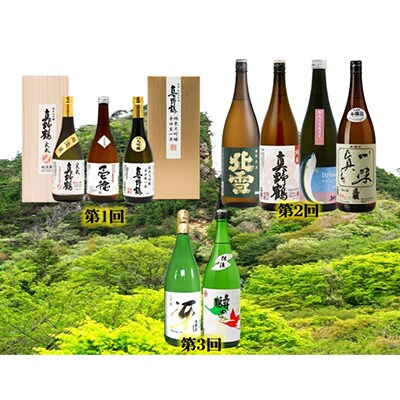 2023年9月発送開始『定期便』【佐渡の酒】6カ月連続お届けC 全6回
