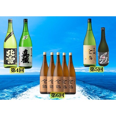 2023年9月発送開始『定期便』【佐渡の酒】6カ月連続お届けC 全6回