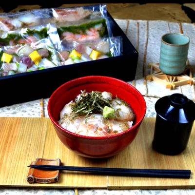 佐渡商店  「佐渡魚介を特製だし醤油で漬けた特製海鮮どんぶり 3種×2個」セット
