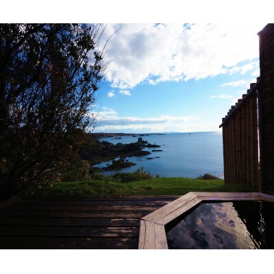 佐渡リゾートホテル吾妻の絶景!日本海と七浦海岸を望む貸切露天風呂50分利用券　2枚
