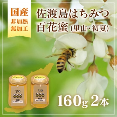 佐渡島はちみつ(非加熱・無加工)百花蜜2本セット (里山の花・初夏の花 / 各1本)