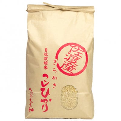 自社栽培米新潟県【佐渡産】こしひかり(玄米5kg)