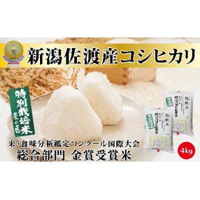 令和4年産 食味鑑定コンクール金賞 新潟県佐渡産コシヒカリ(特別栽培米