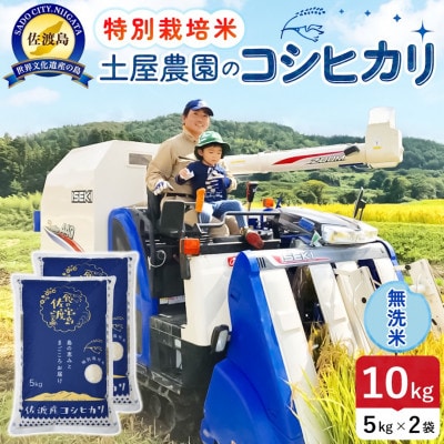 【新米】令和8年産 佐渡島産コシヒカリ 無洗米10kg 土屋農園 農家直送 特別栽培米