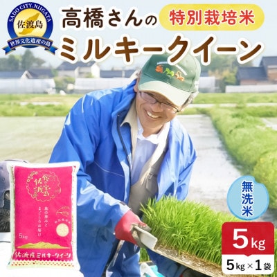 【新米】令和8年産 佐渡島産ミルキークイーン 無洗米5kg 特別栽培米【食の宝島佐渡】