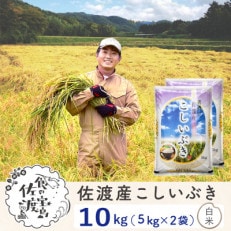 【令和5年産】佐渡島産こしいぶき 白米10Kg(5Kg&times;2袋)～農薬5割減～