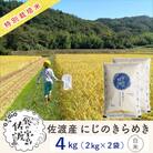 【新米予約】佐渡島産にじのきらめき 白米4Kg(2Kg×2袋) 令和7年 特別栽培米 農家直送