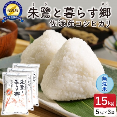 【新米】令和8年産 佐渡島産 朱鷺と暮らす郷(コシヒカリ) 無洗米15kg 特別栽培【食の宝島佐渡】