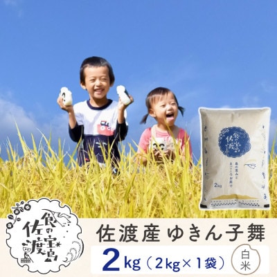 佐渡島産ゆきん子舞 白米2kg(2kg×1袋) 令和7年産 精米 ～栽培期間中農薬5割減～