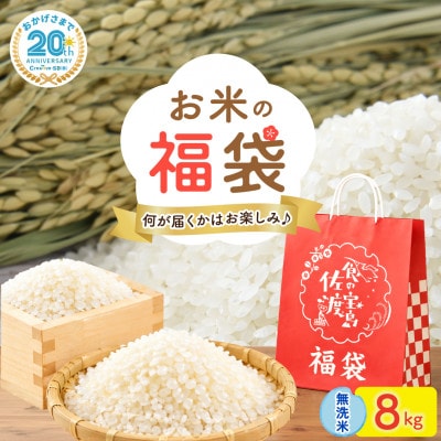 【20周年記念】お米の福袋|無洗米8kg 令和7年産 (佐渡産コシヒカリ確定+食べ比べセット)