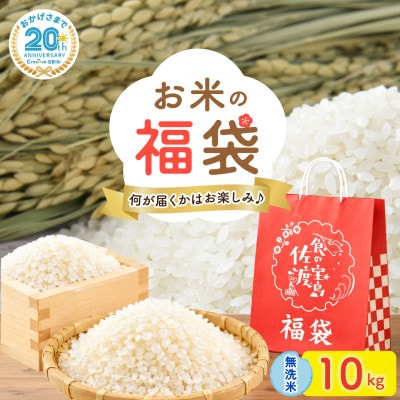 【20周年記念】お米の福袋|無洗米10kg 令和7年産 (佐渡産コシヒカリ確定+食べ比べセット )
