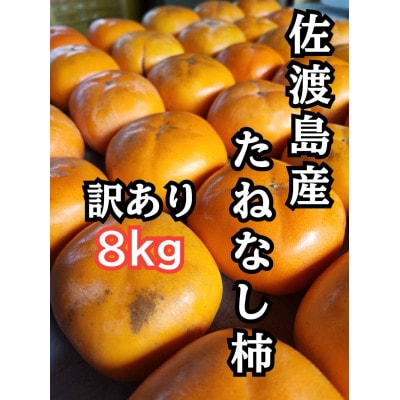 【2025年10月以降発送分】訳あり　佐渡島産たねなし柿　8kg