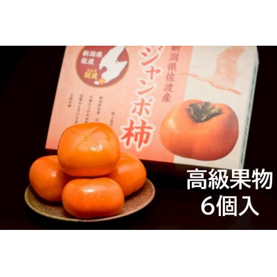 【2026年11月以降発送分】佐渡島の希少柿　大平たねなし柿6個　贈答用