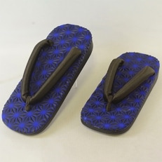信貴×雪丸　毘沙門亀甲底 3D麻の葉天雪駄(BS黒N38BK)/9寸(26～28cm)