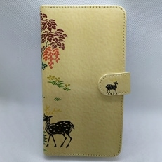 抗ウィルス　天平文様汎用手帳型スマートフォンケース　Cデザイン　Lサイズ