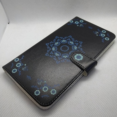 抗ウィルス　天平文様汎用手帳型スマートフォンケース　花鳥文　Mサイズ