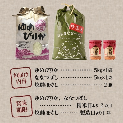 【令和7年産新米先行受付】北海道2大ブランドの食べ比べ!!10kg ゆめぴりか ななつぼし 特A