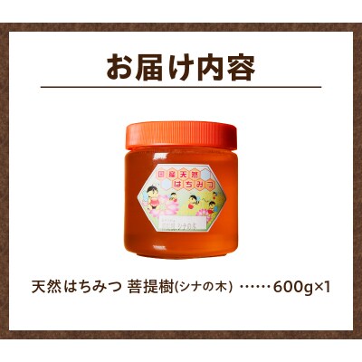 【北海道滝川産】高見養蜂場の純粋はちみつ(菩提樹、シナの木600g×1本) 国産 天然 無添加 蜂蜜