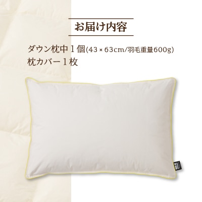 国産 ダウン枕(中)5つ星高級ホテル多数採用 完全国内生産 綿100% 枕カバー付き まくら 快眠