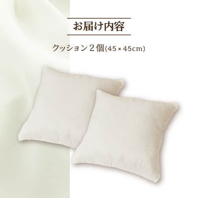 【ノンアレルギー素材】洗えるヌードクッション　2個 完全国内生産 国産 ホテル ポリエステル