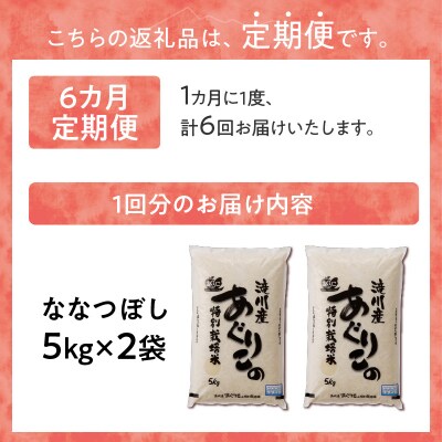《令和7年産》特別栽培米ななつぼし 10kg×6ヵ月定期便 特A 減農薬 白米 北海道滝川市