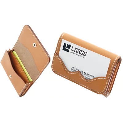 牛革 ビジネスカードケース (名刺入れ) ナチュラル | 本革 レザー 革製品 大容量 男女兼用