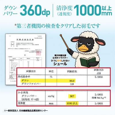 【ダブル】ダック85% 羽毛布団 本掛け 冬用 360dp以上 ホテル仕様 完全国内生産