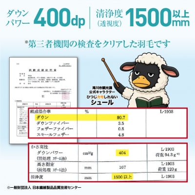 【シングル】グース90% 羽毛布団 本掛け 冬用 400dp以上 高級 ホテル仕様 完全国内生産
