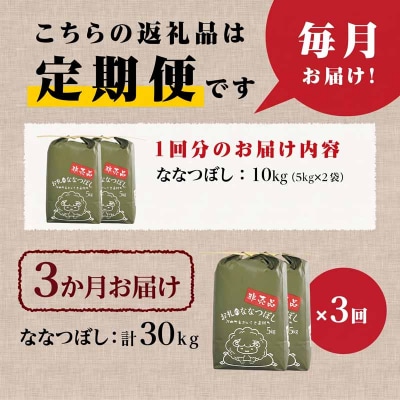 《令和8年産新米》3ヵ月連続お届け!ななつぼし10kg 特A 銘柄 ブランド米 精米 北海道 定期便