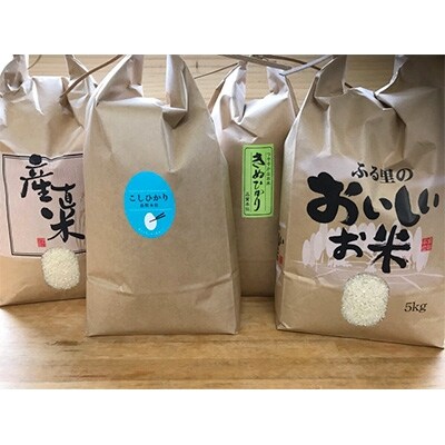 2020年4月発送開始『定期便』令和元年産 4銘柄お米の食べ比べ便【近江米の会】10kg×全4回