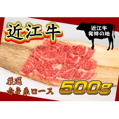 【2024年5月下旬発送】厳選 近江牛焼肉用 500g ロース 赤身系