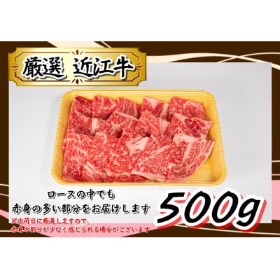 厳選 近江牛焼肉用 500g ロース 赤身系 E014