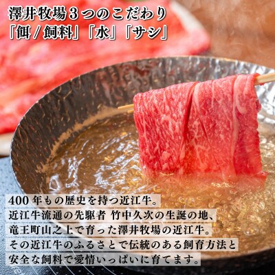 近江牛　澤井牧場　すき・しゃぶ用(霜降)　500g K042-NTZ_PT