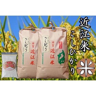 2022年4月発送開始『定期便』令和3年産近江米こしひかり10kg+米粉付き　6か月コース全6回