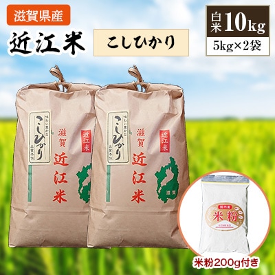 2023年1月発送開始『定期便』近江米こしひかり10kg+米粉付き 全3回