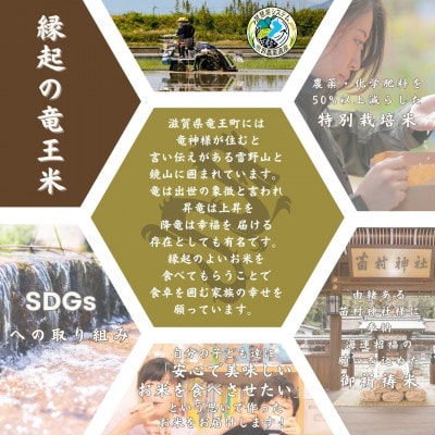 【毎月定期便】特別栽培米ミルキークイーン 白米5kg×3ヶ月 縁起の竜王米全3回