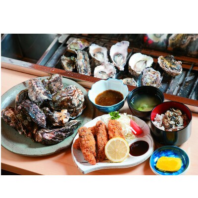 能登穴水の牡蠣(殻付・むき身)セット(殻付12～16個・むき身400g)