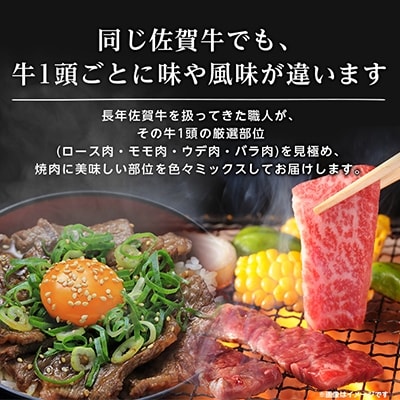 【2024年5月中旬発送】佐賀牛A5焼肉用【厳選部位】(ロース肉・モモ肉・ウデ肉・バラ肉)400g