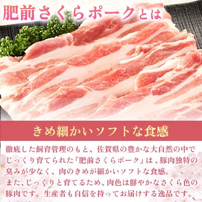 肥前さくらポーク バラ肉 しゃぶしゃぶ用 計1.2kg