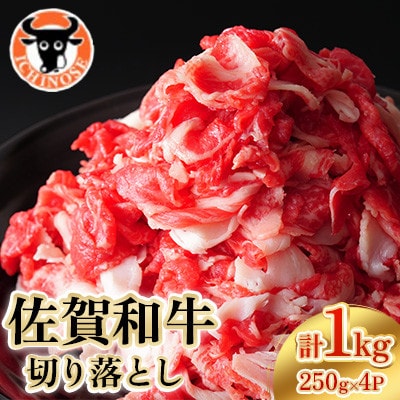 佐賀和牛 切り落とし 計1kg(250g×4p)