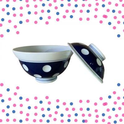 水玉 蓋付丼 (小) 【副千製陶所】