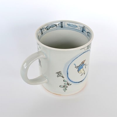 色絵葡萄駱駝文　マグカップ(桐箱入)