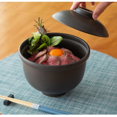 iomo 蓋付き どんぶり 黒 1点