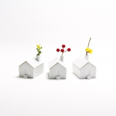House for flower 花瓶 白 1点