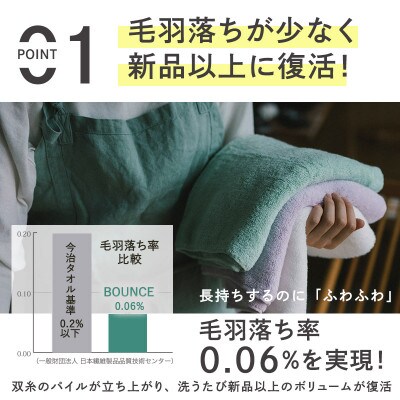 (今治タオル)ASiTA BOUNCE フェイスタオル2枚(グレー)【I003610FT2GY】