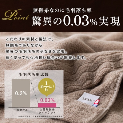 (今治タオル)上質無撚糸タオルケット 1枚 グレーベージュ【I004500KT1GYBE】