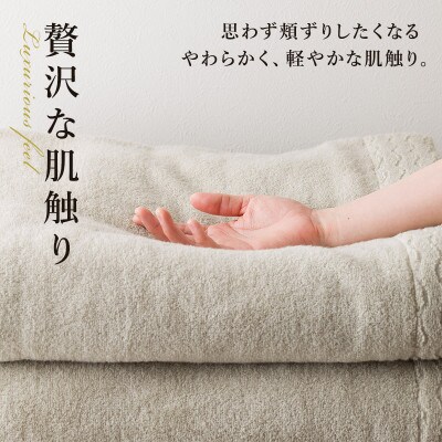 (今治タオル)上質無撚糸タオルケット 1枚 ライトグレー【I004500KT1LGY】