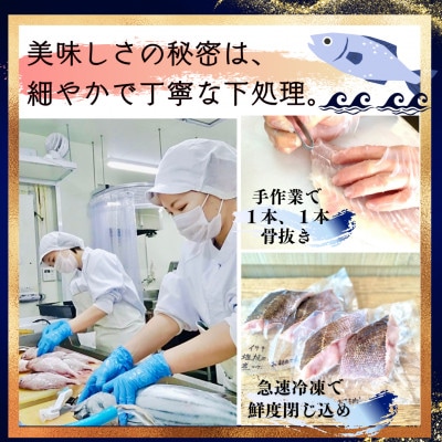 天然真鯛と季節の骨抜き切り身(10切れ)【V001720】